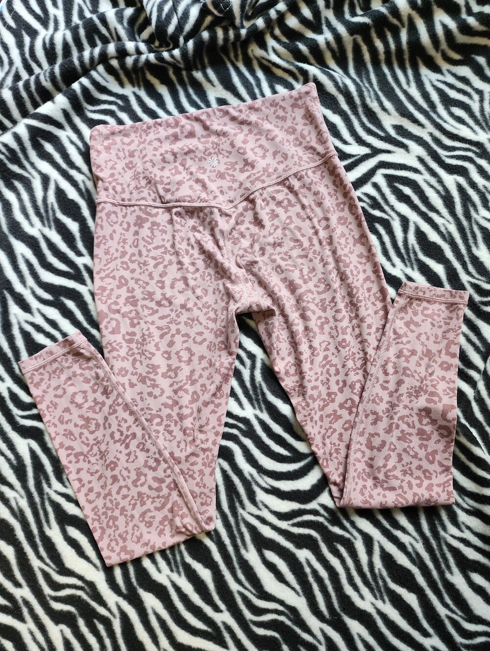 Athleta Pink Leopard-Print Leggings